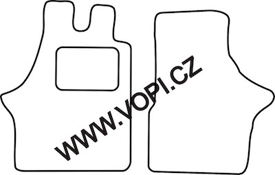 Textil-Autoteppiche Mercedes Vito V19 přední sada 1999 - 2003 Autofit (2924)
